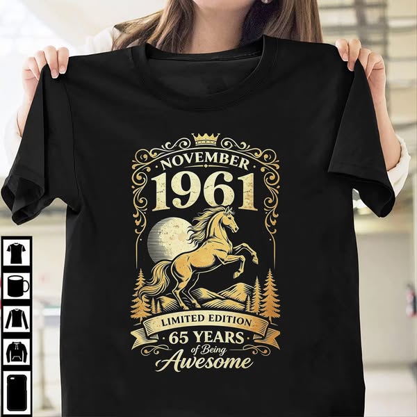 November 1961 65th Birthday Horse Shirt – Limited Edition