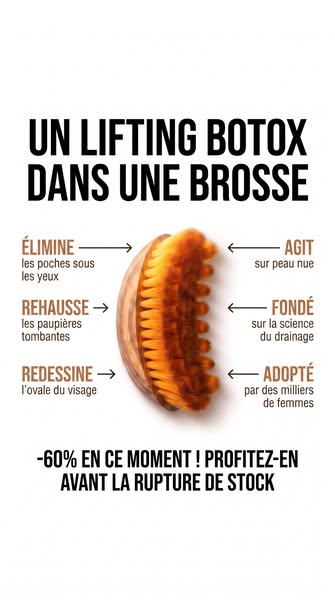 2 minutes par jour = peau plus ferme & moins de gonflements.
