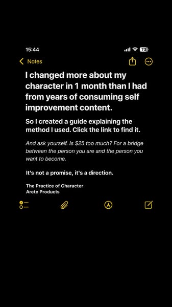 The Practice of Character