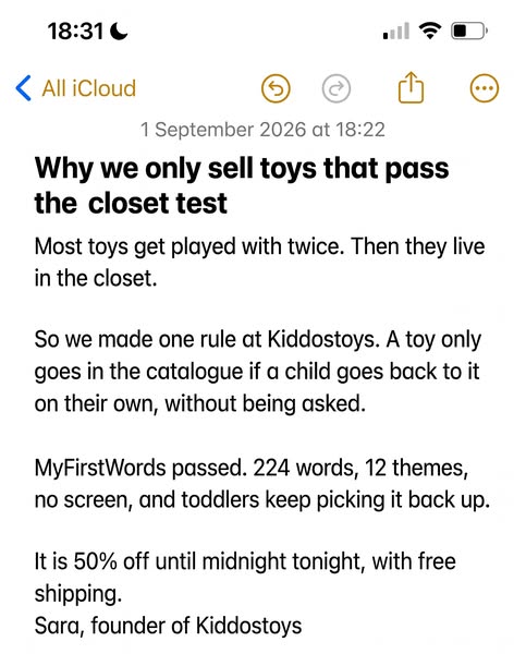 Why a toy only stays if your child goes back to it