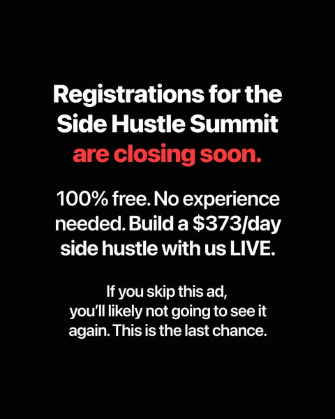 Last Chance to Build $373/Day side hustle, Live, In Just 5 Days