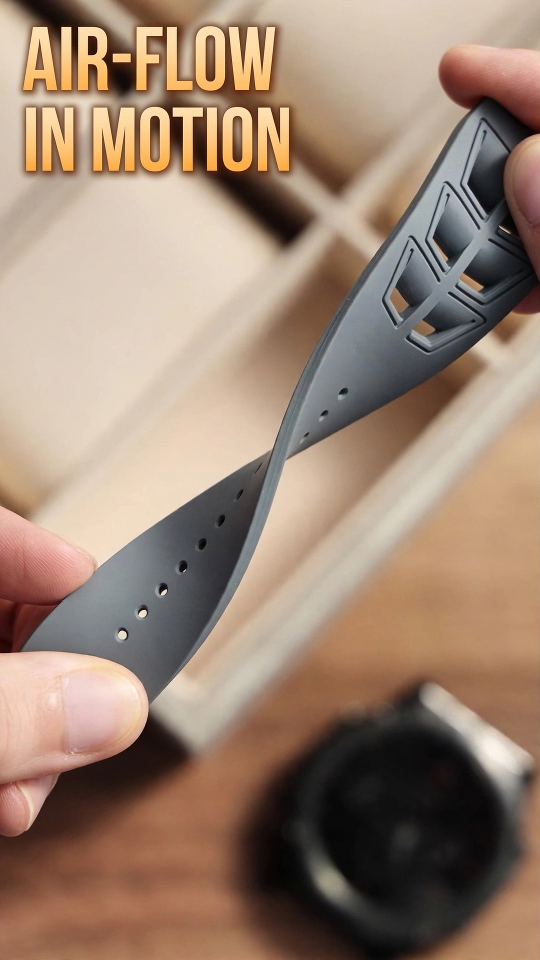 Aerodynamic Air-Flow FKM Rubber Strap for Garmin