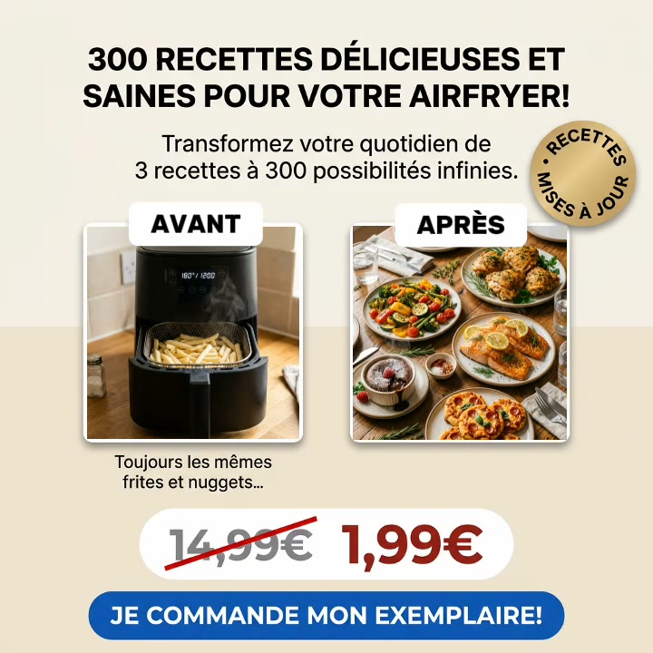 300 Recettes Spécialement Conçues pour le AirFryer !