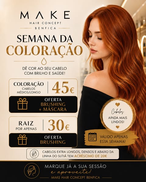 Coloração desde 30€ esta semana