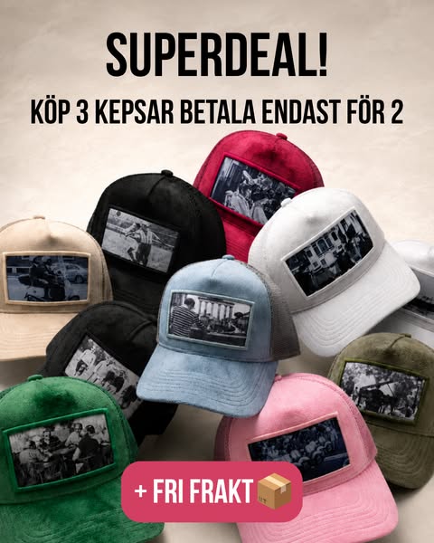 3 kepsar. Betala för 2.