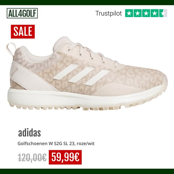 adidas Golfschoenen W S2G SL 23, roze/wit