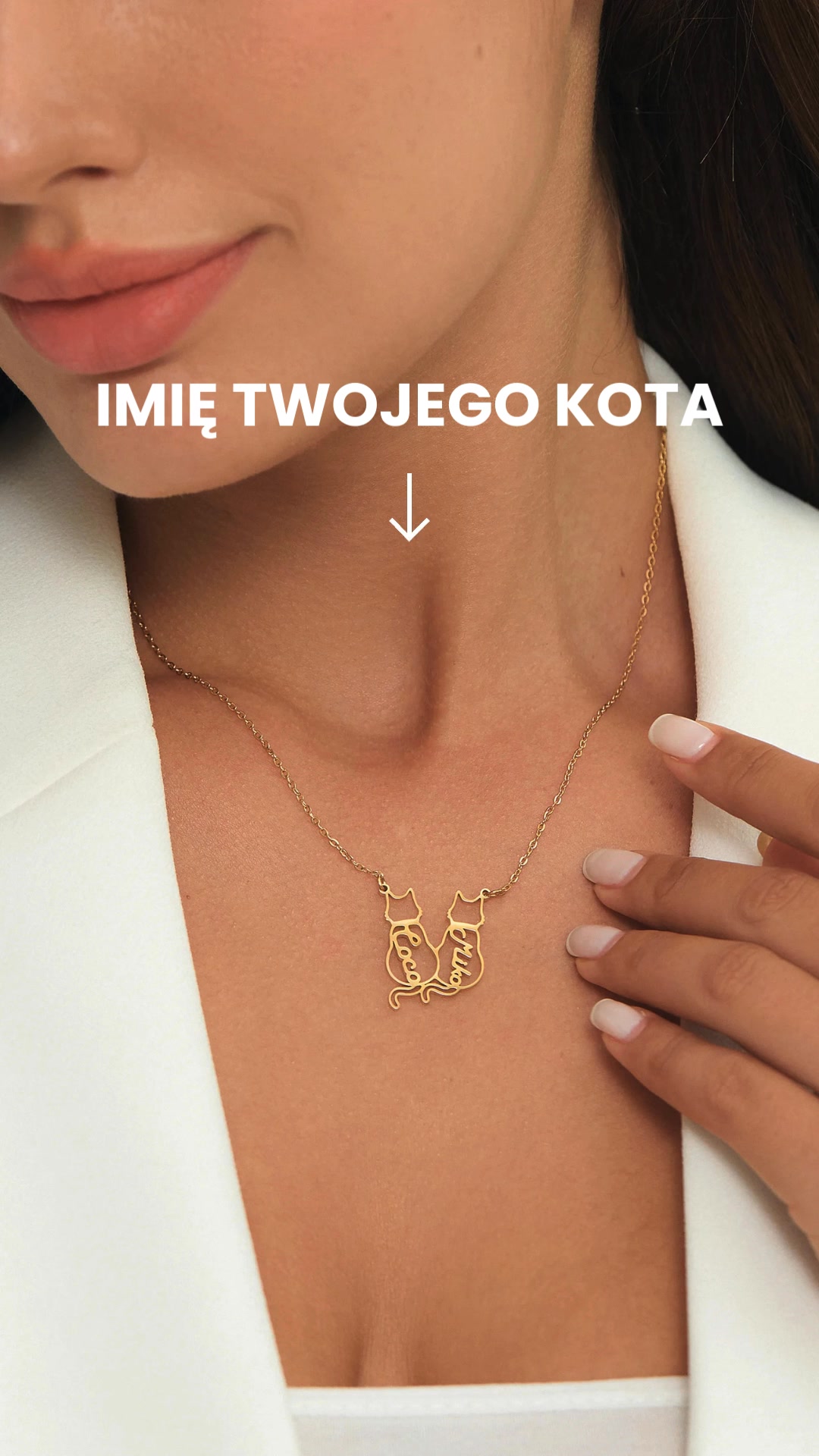 Naszyjnik z imieniem kota na zamówienie