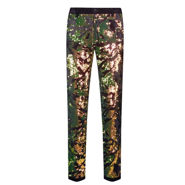 Lagoeo Multicolor Sequins Pants S8054