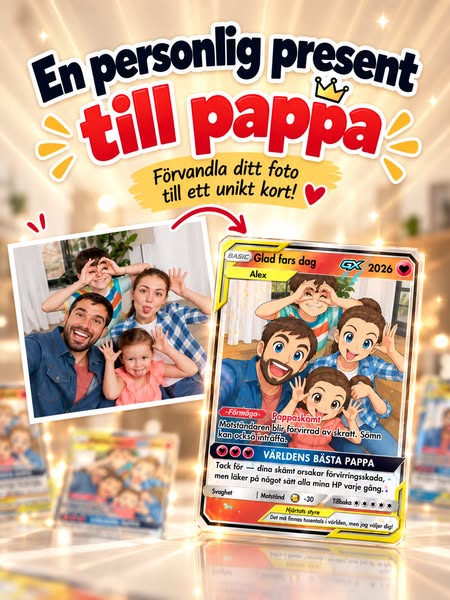 Personligt Pokémon-kort till pappa