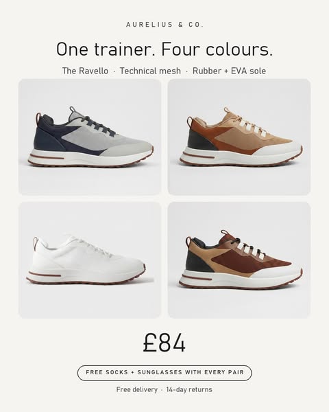 One trainer. Four colours.