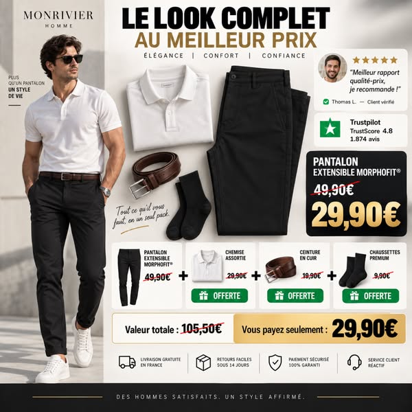 4 pièces pour seulement 29,90 €