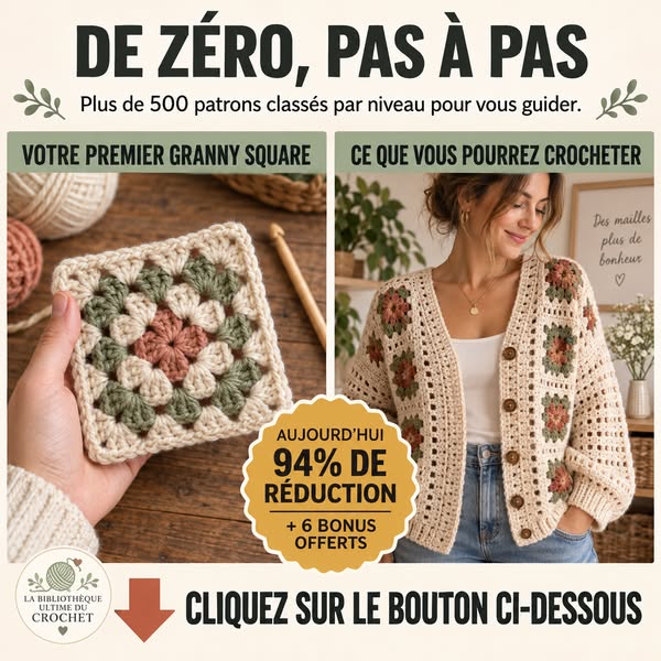 +500 PATRONS DE CROCHET ORGANISÉS AU MÊME ENDROIT