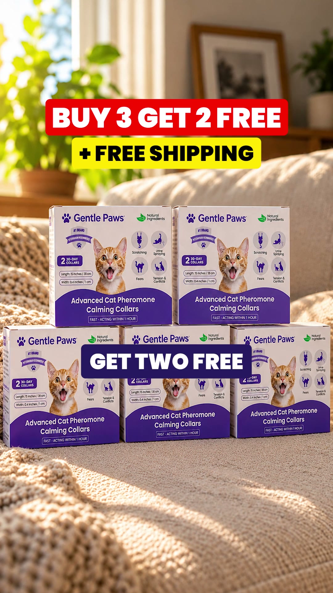 Buy 3 Get 2 Free + Free Shipping
