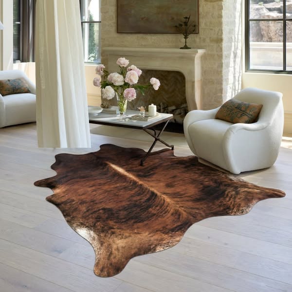 Dark Brindle Cowhide Rug — Up to 70% Off