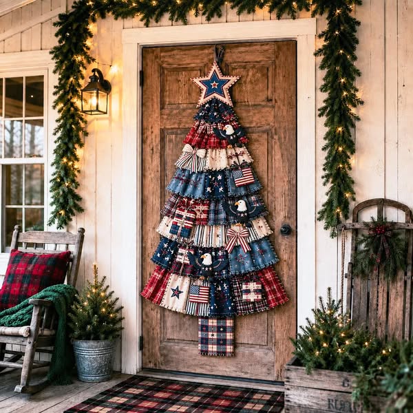Beginner-Friendly DIY Oversized Patchwork Christmas Tree Door Hanging Kit