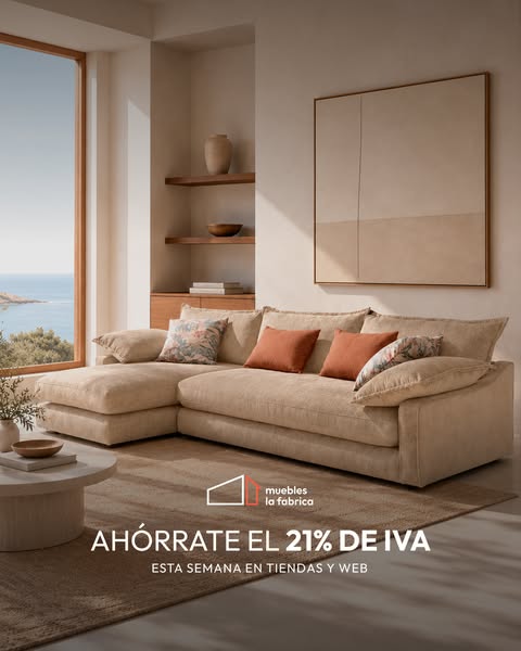 SIN IVA en Muebles la Fábrica de Barcelona