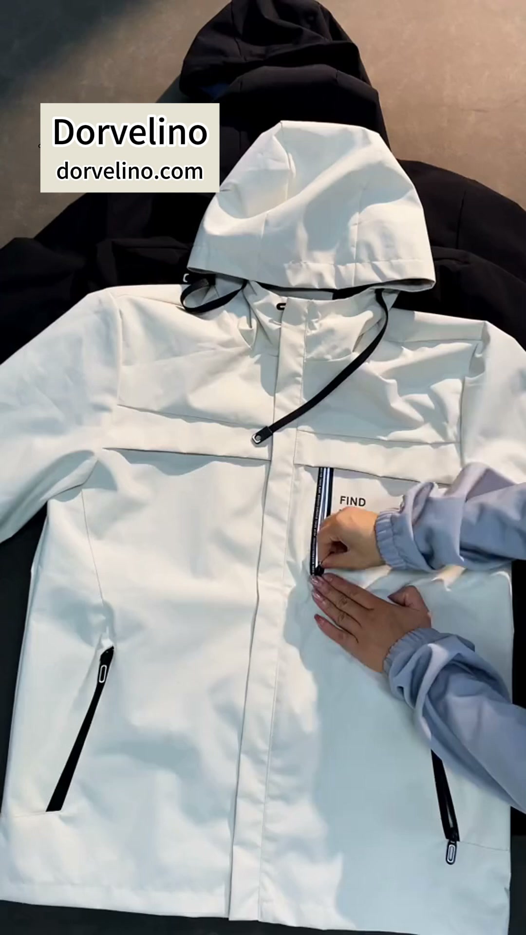 50% OFF – Men’s Hooded Utility Windbreaker Jacket