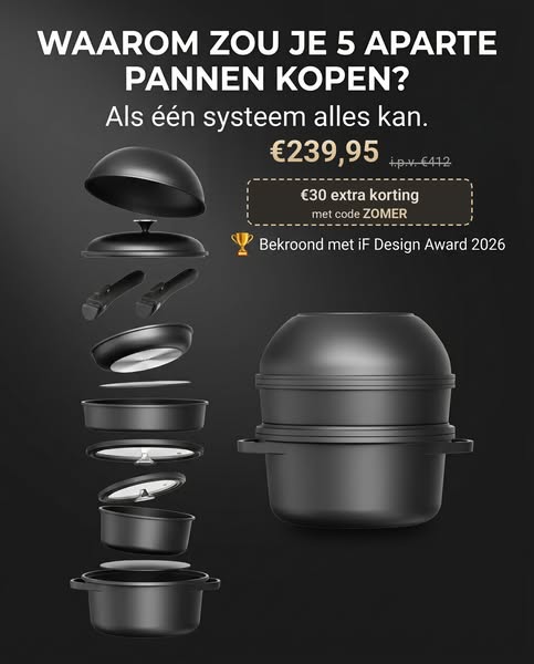 Nooit meer een rommelige pannenlade!