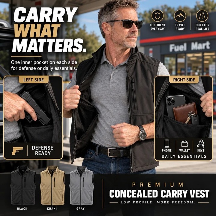 Limited Time-50% OFF Premium Concealed Carry Vest Stay Ready & Keep Essentials Close