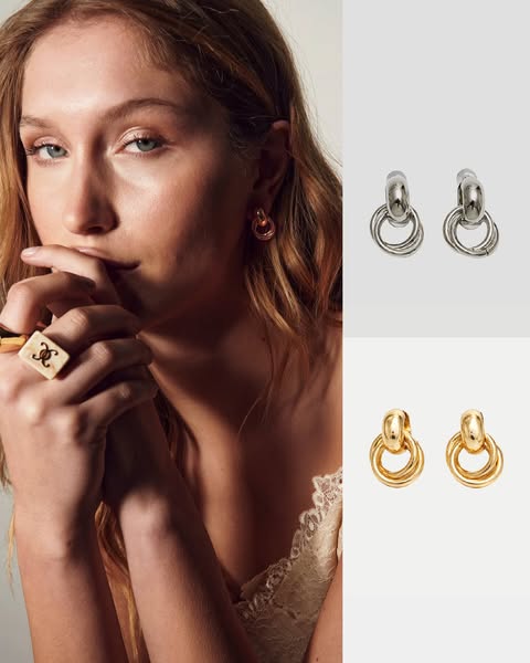 Claude Earrings – Guld & Silver | 199 kr