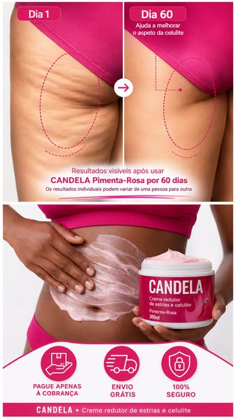 CANDELA – Creme Corporal Intensivo para Estrias, Celulites e Textura Irregular