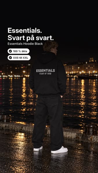 Fear of God Essentials Hoodie Black