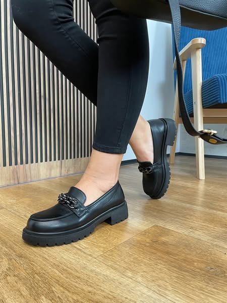 BUTY mokasyny czarne ROLE - 37