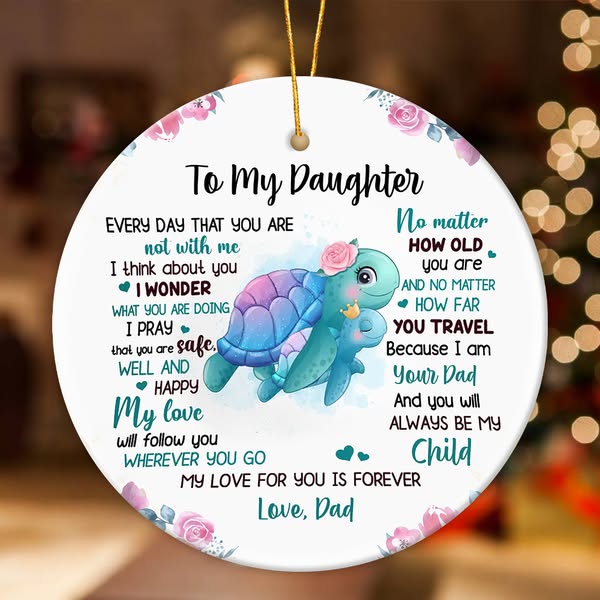 Gift For Granddaughter/Daughter - My Love For You Is Forever - Ceramic Ornament
