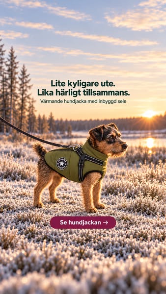 Hundjacka med inbyggd sele