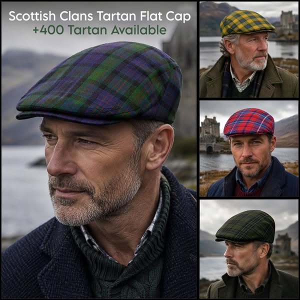 Scottish Clans Tartan Flat Cap — 400+ Tartans Available