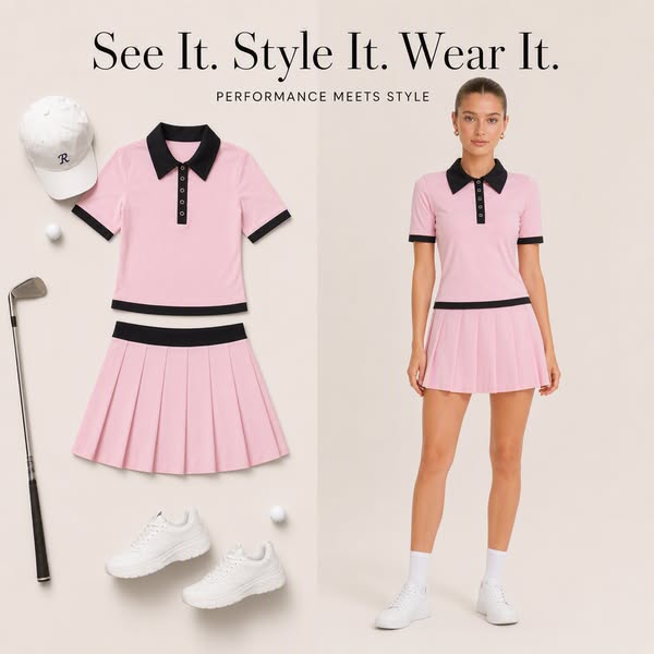 Contrast Collar Half-Button Short Sleeve Performance Polo Shirt
