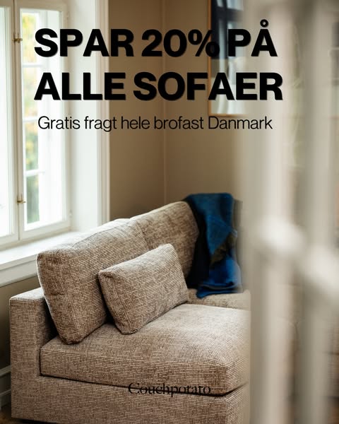 SPAR 20% PÅ ALLE SOFAER