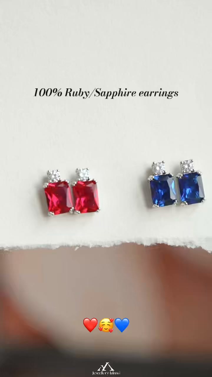 Balance fire & calm with these gem studs