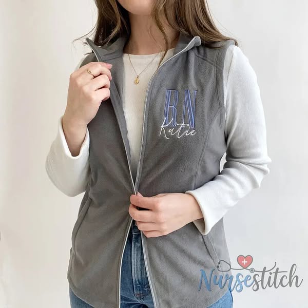 Custom Personalized RN Fleece Vest