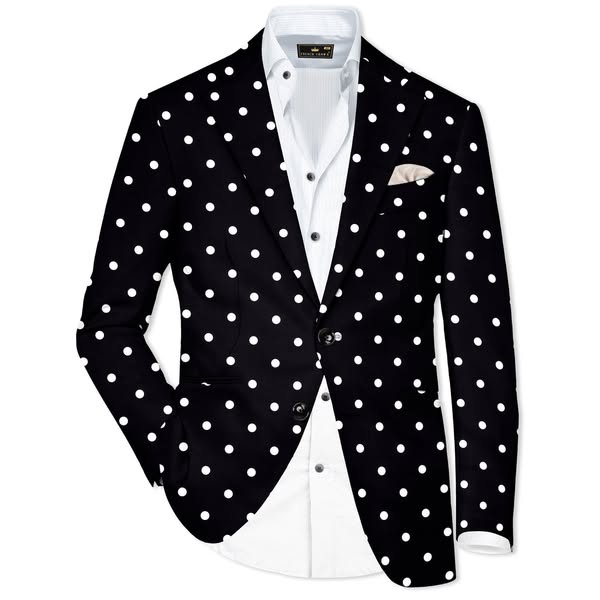 Just $165.66 | Jade Black Polka Print Designer Blazer