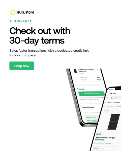 Solar equipment, buy now pay later