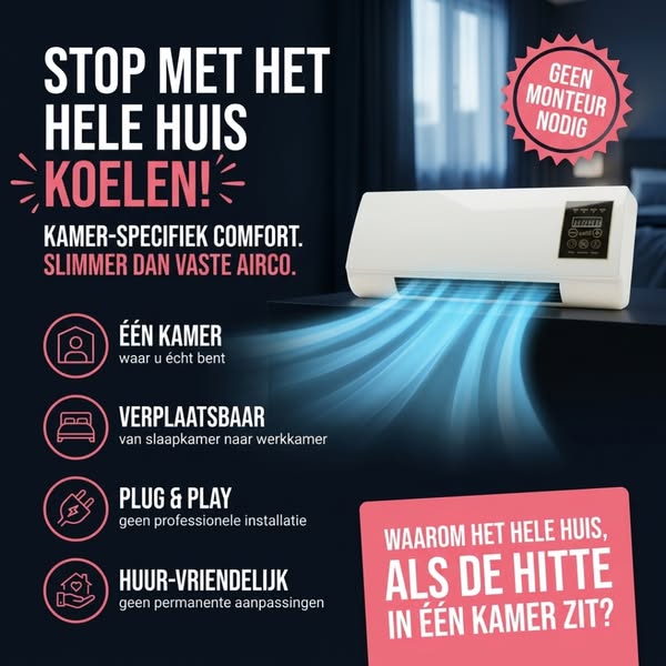 Je koopt verkoeling vóór de hittegolf. Niet tijdens.