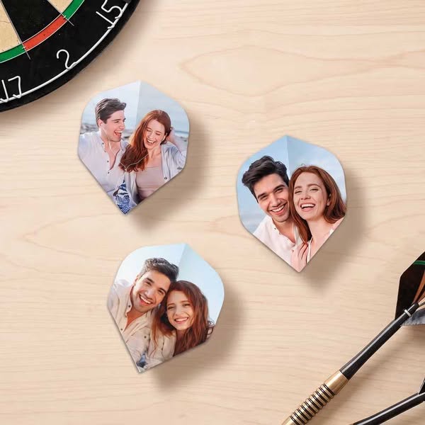 Personalized Set of 3 Photo Dart Flights Set