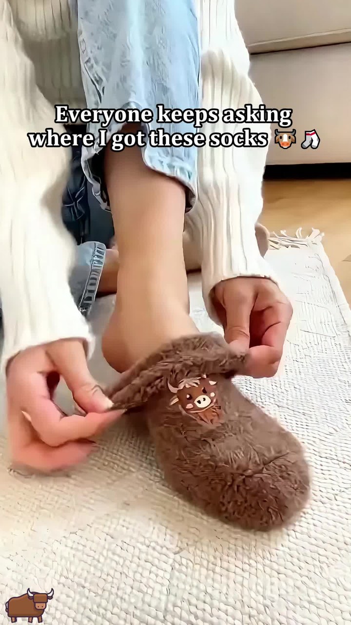 News - Cute Cow Slipper Socks