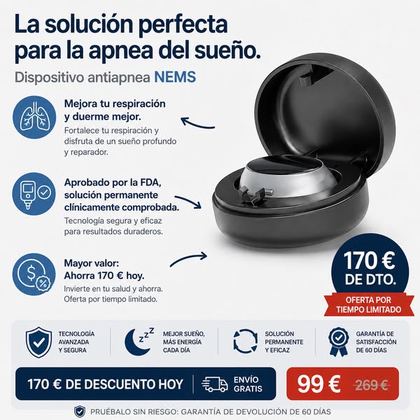 Soluciona la apnea del sueño y los ronquidos de raíz