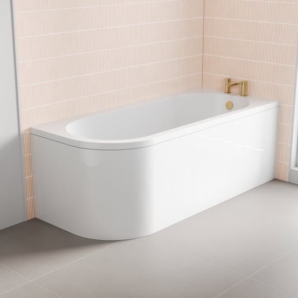 Armourcast Reinforced J-Shaped Single Ended Corner Bath