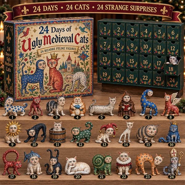 24 Days of Ugly Medieval Cats