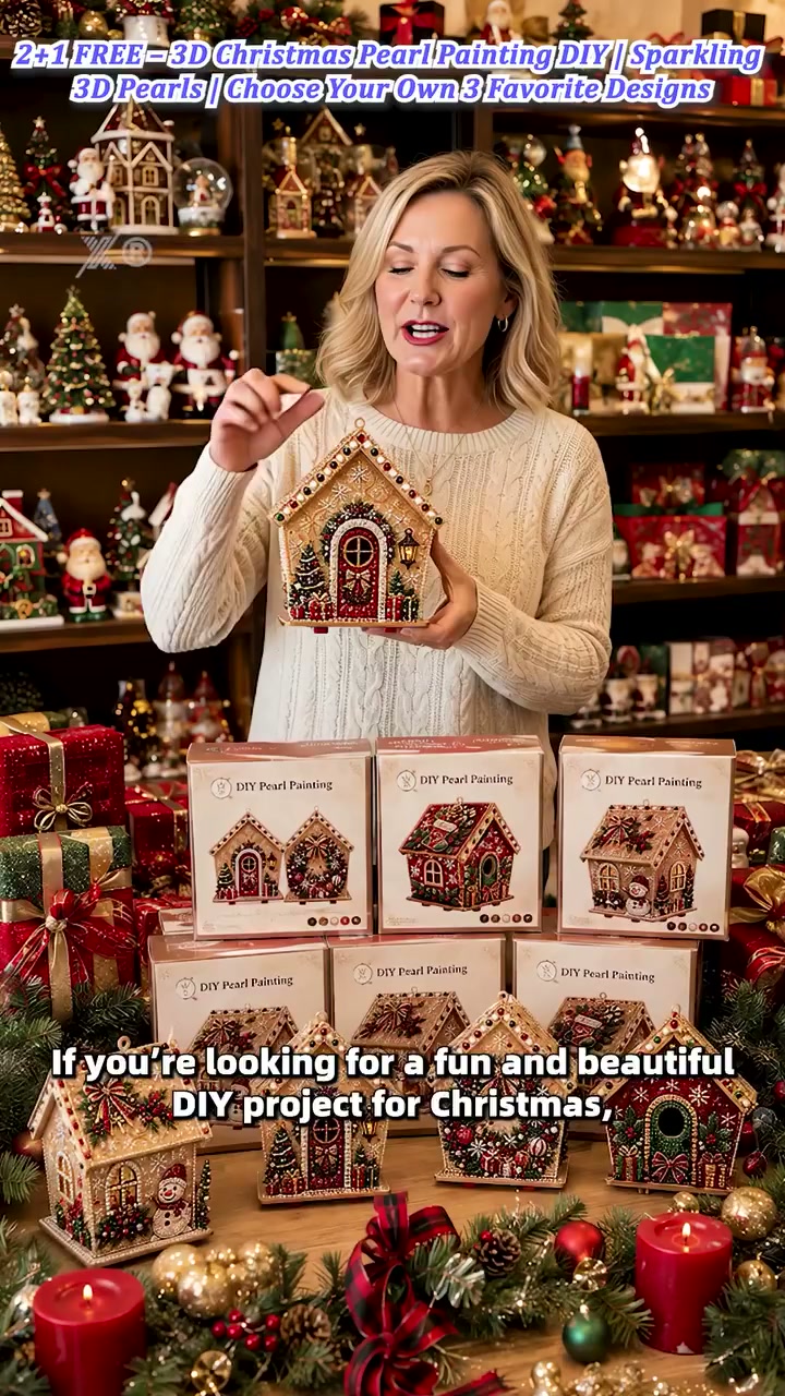 Last Day Special Price £19.99! 3D Pearl Art Christmas Kit — Sparkling DIY Holiday Decor