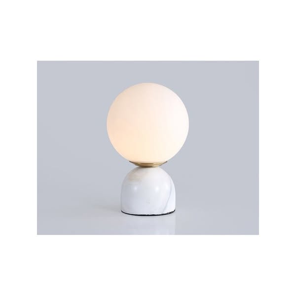 Lampe de table en marbre white dia 15 cm x h 23 cm