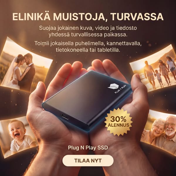 Tallenna valokuvasi ja videosi nopeasti ja turvallisesti.