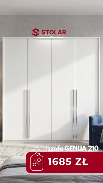 Elegancka Biała Szafa | Darmowa Dostawa