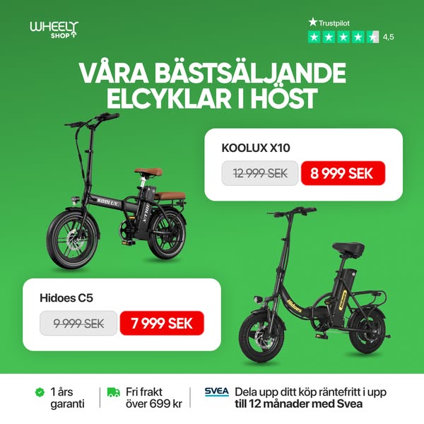 Kampanj elcykel | Elcyklar med sänkt pris | Wheelyshop
