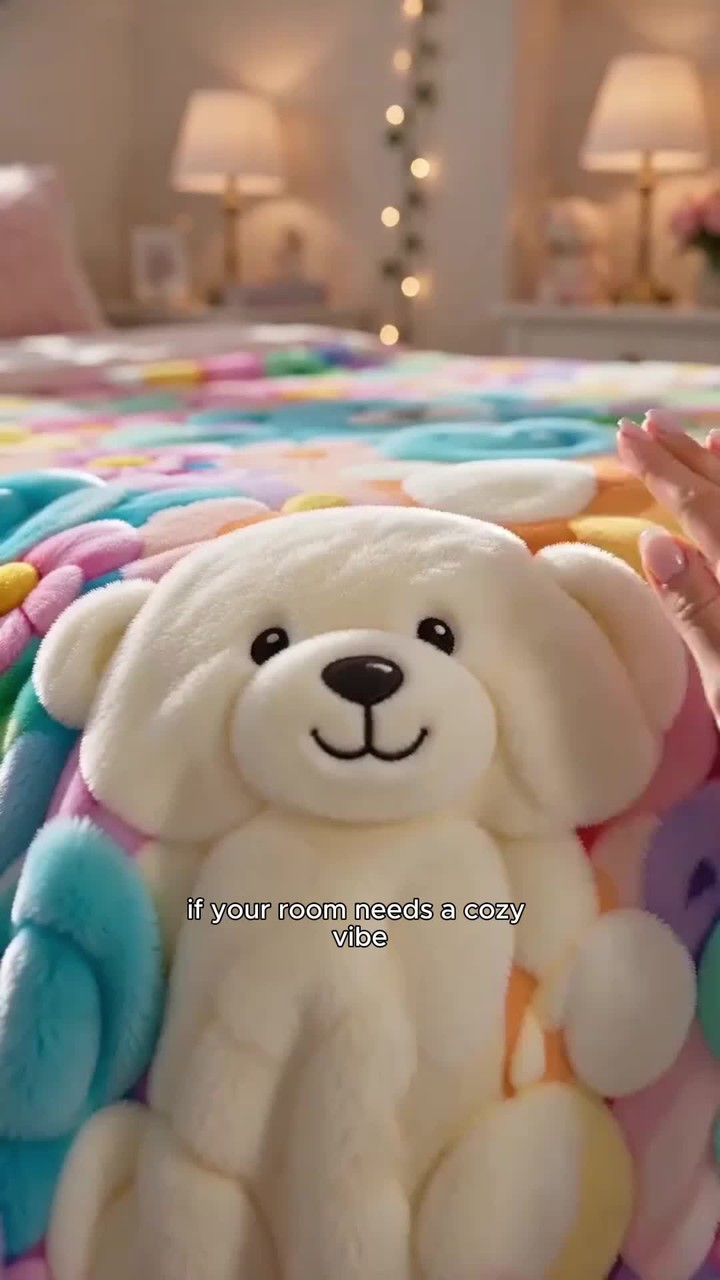 Cute Plush 3D Throw Blanket