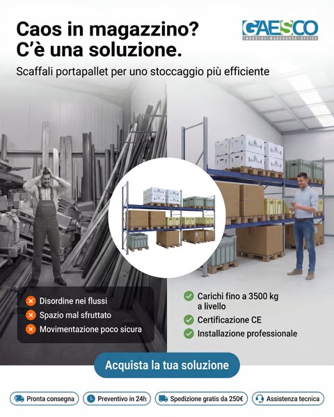 Scaffalature a ripiani facili da montare