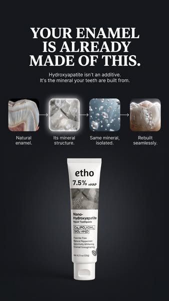 The same mineral your teeth are made of—now in your toothpaste